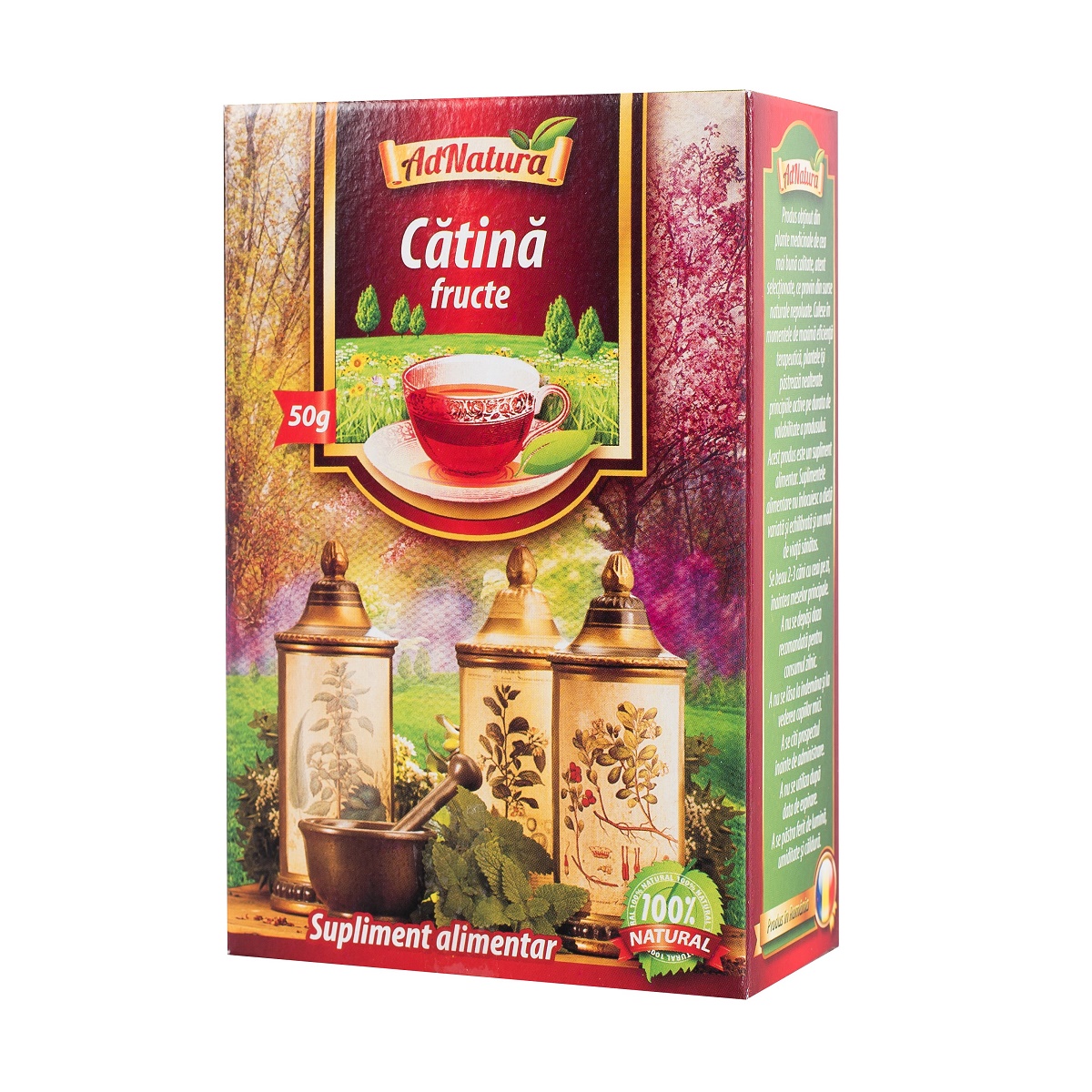 Ceai de catina fructe, 50 g, AdNatura