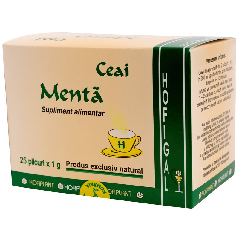 Ceai de Menta, 25 plicuri, Hofigal