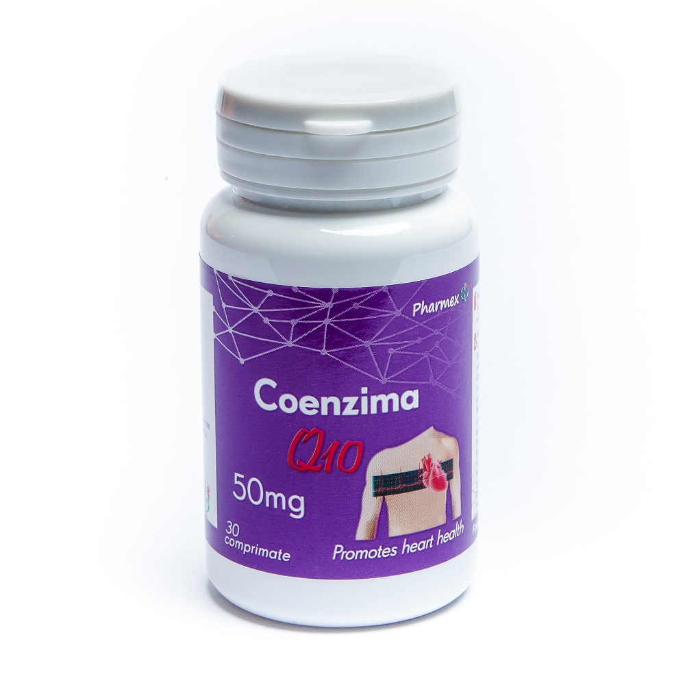 Coenzima Q10, 50 mg, 30 comprimate, Pharmex