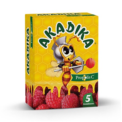 Acadele cu propolis, miere si vitamina C Akadika, 5 bucati, Fiterman Pharma