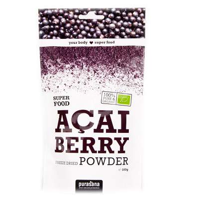 Acai pulbere Bio, 100 g, Purasana