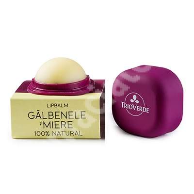 Balsam de buze galbenele si miere, 9 g, Trio Verde