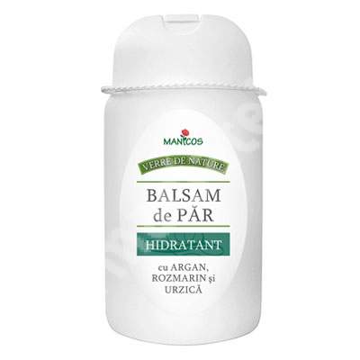 Balsam de par hidratant cu Argan, Rozmarin si Urzica, 300 ml, Verre de Nature