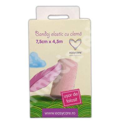 Bandaj elastic cu clema, 7.5cm x 4.5m, EasyCare