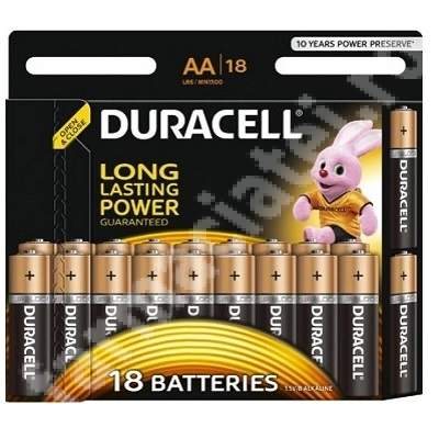 Baterii Basic, AA, 18 bucati, Duracell