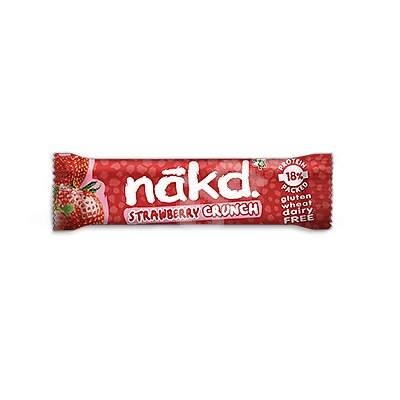 Baton cu capsuni si proteine Nakd, 30 g, Natural Balance