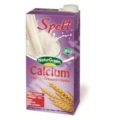 Bautura vegetala Bio din grau spelt cu calciu marin, 1 L, Naturgreen