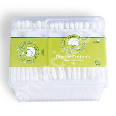 Betisoare de urechi Doctor Cotton's, 300 bucati, Doctor Wipe's