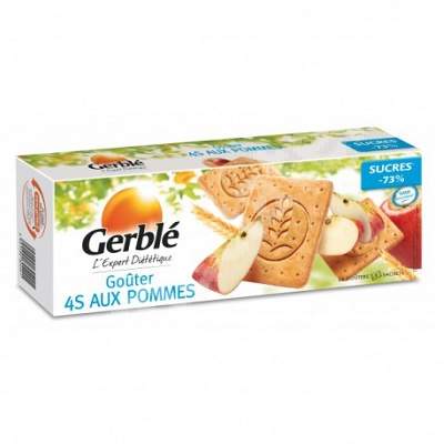 Biscuiti cu continut redus de zaharuri cu mere, 360 g, Gerble