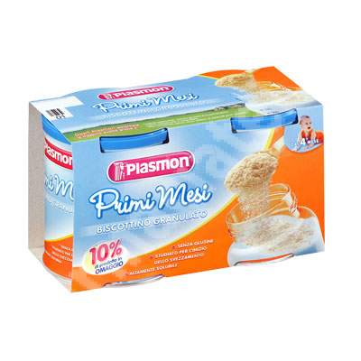 Biscuiti granulati fara gluten, Gr. +4 luni, 2X374 g, Plasmon