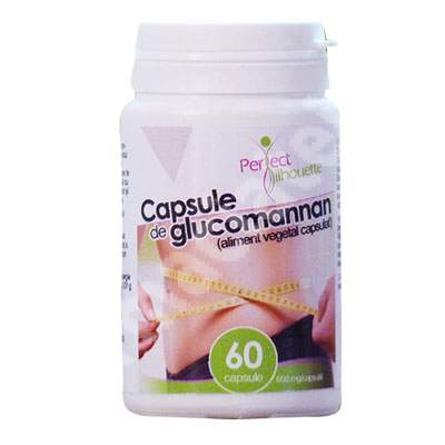 Capsule cu glucomannan Konjak Perfect Silhouette, 60 capsule, NoCarb