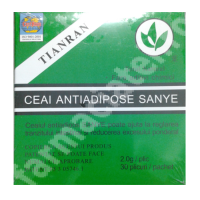 Ceai antiadipos Sanye Tianran, 30 plicuri, China