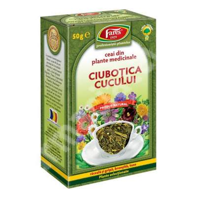 Ceai Ciubotica Cucului flori, 50 g, Fares