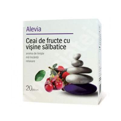 Ceai de fructe cu visine salbatice, 20 plicuri, Alevia