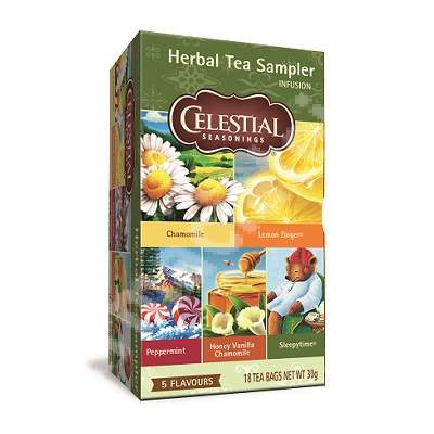 Ceai Herbal Tea Sampler Infusion, 18 plicuri, Celestial