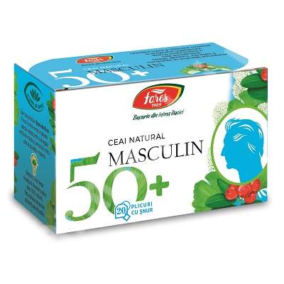 Ceai natural masculin 50+, 20 plicuri, Fares