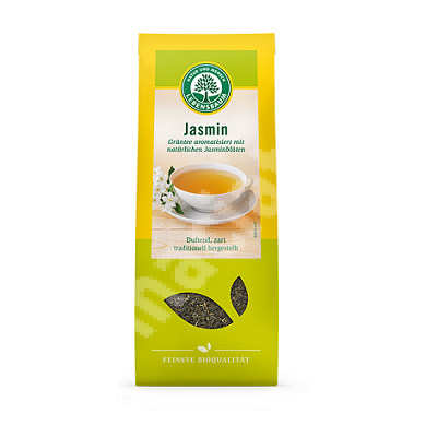 Ceai verde cu flori de iasomie, 75 g, Bio Lebensbaum