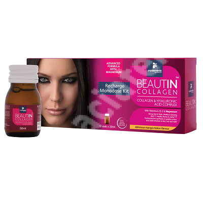 Complex Collagen & Magneziu mango si pepene galben Beautin Collagen My Elements, 5 flacoane, Iso Plus