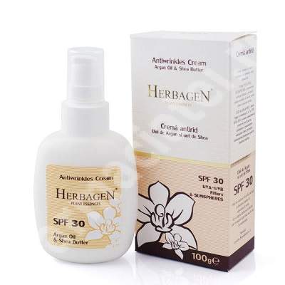 Crema antirid cu ulei de argan si unt de shea SPF 30, 100 ml, Herbagen