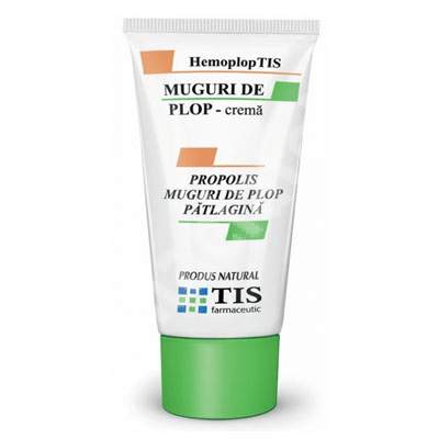 Crema cu muguri de plop Hemoplop, 50 ml, Tis Farmaceutic