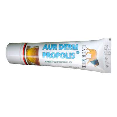 Crema cu propolis 5%, Aur Derm, 30 ml, Laur Med