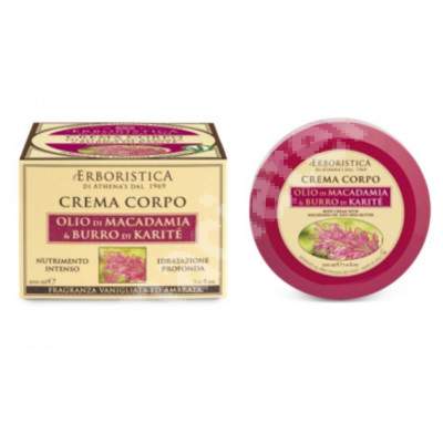 Crema de corp vegana cu ulei de macadamia si unt de shea, 200 ml, L'Erboristica