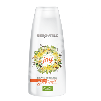 Crema de corp sub dus Full of Joy, 250 ml, Gerovital