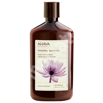 Crema de dus cu Floare de Lotus si Castan Mineral Botanic, 500 ml, Ahava