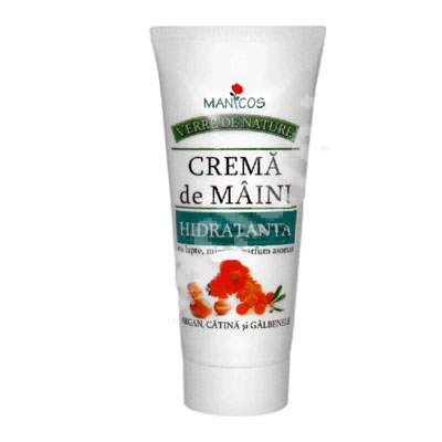 Crema de maini hidratanta cu argan, catina si galbenele, 100 ml, Verre de Nature