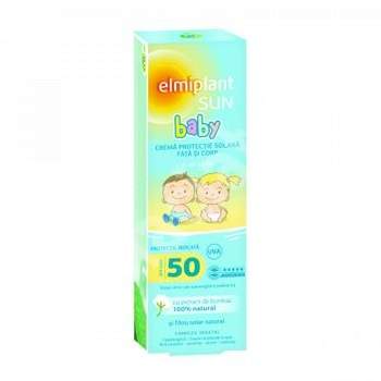 Crema de protectie solara fata si corp SPF 50 Sun Baby, 75 ml, Elmiplant