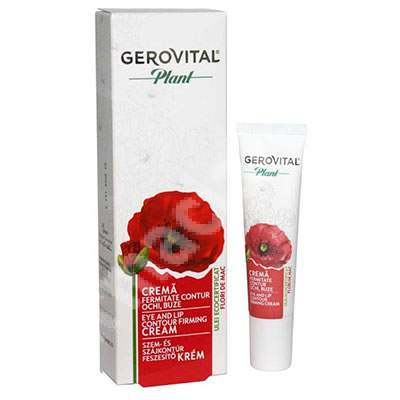 Crema fermitate contur ochi si buze Plant, 15 ml, Gerovital