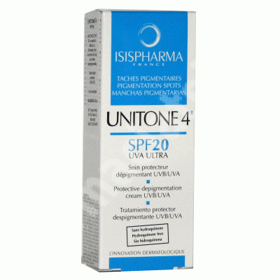 Crema pentru zone hiperpigmentate Unitone 4 SPF 20, 30 ml, Isispharma