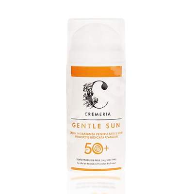 Crema protectie solara SPF 50+ Gentle Sun, 100 ml, Cremeria