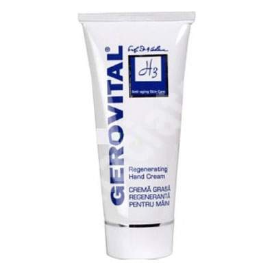 Crema regeneranta pentru maini H3, 100 ml, Gerovital