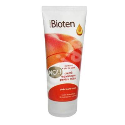 Crema reparatoare pentru maini cu miere si ulei de caise Bioten, 100 ml, Elmiplant