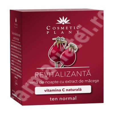 Crema revitalizanta de noapte cu extract de macese, 50 ml, Cosmetic Plant