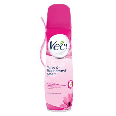 Crema spray depilatoare piele normala cu Iasomie si lapte de Lotus, 150 ml, Veet