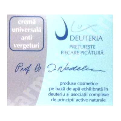 Crema universala antivergeturi, 200 ml, Deuteria Cosmetics