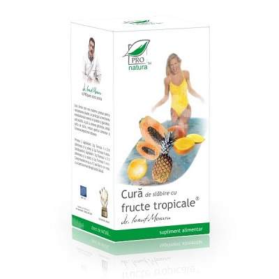 Cura de slabire cu fructe tropicale, 168 comprimate, Pro Natura