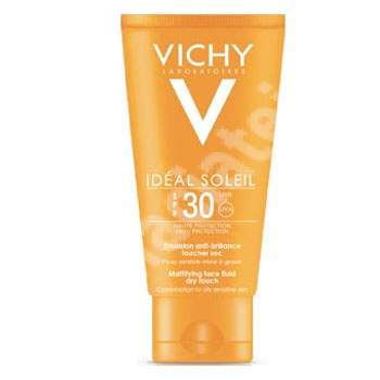 Emulsie anti-stralucire ten mixt-gras SPF 30 Ideal Soleil, 50 ml, Vichy