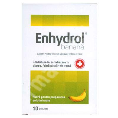 Enhydrol aroma de banane, 10 plicuri, Akacia