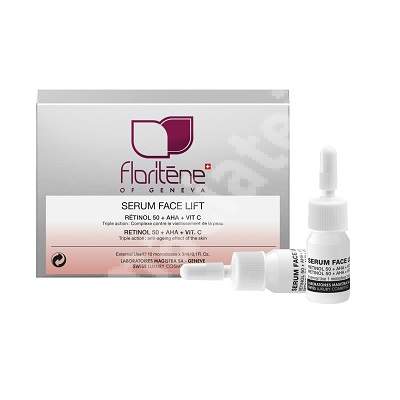 Fiole cu Retinol 50 + AHA + Vitamina C (178), 10 bucati, Floritene