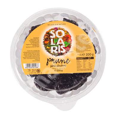 Fructe uscate prune fara samburi, 200  g, Solaris