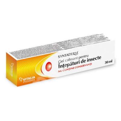 Gel calmant pentru intepaturi de insecte Santaderm, 30 ml, Viva Pharma