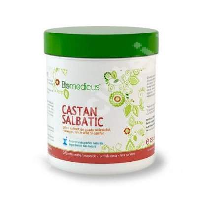 Gel cu castan salbatic, coada soricelului, rozmarin, salcie alba si camfor, 250 ml, Biomedicus