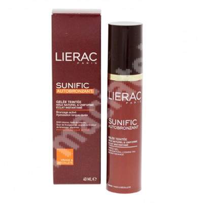 Gel cu efect autobronzant pentru fata Sunific, 40 ml, Lierac