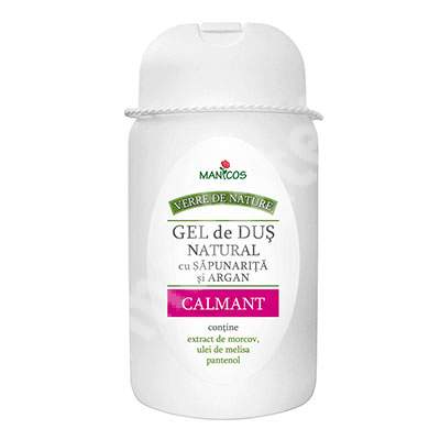 Gel de dus natural calmant cu Sapunarita si Argan, 300 ml, Verre de Nature