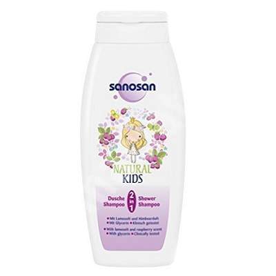 Gel de dus si sampon 2 in 1 cu aroma de zmeura, 250 ml, Sanosan