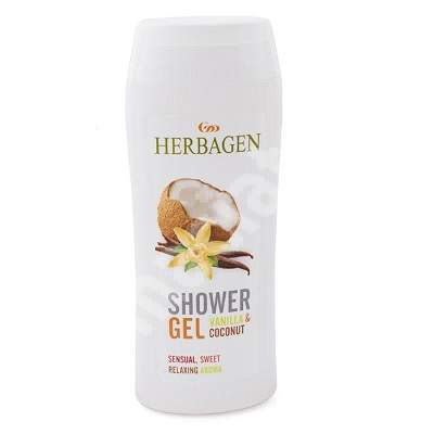 Gel de dus vanilie si cocos, 250 ml, Herbagen