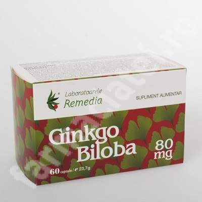 Ginkgo Biloba 80mg, 60 capsule, Remedia